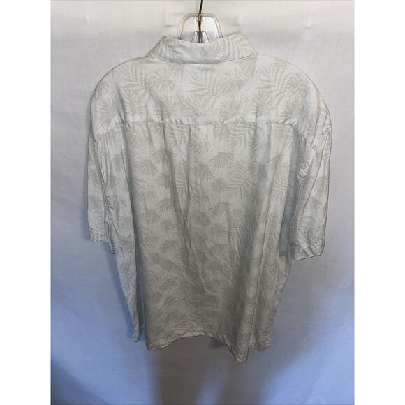 Nat Nast Luxury Mens Hawaiian Shirt Sz XL White Floral Palm Silk Blend Comfort - Picture 8 of 12